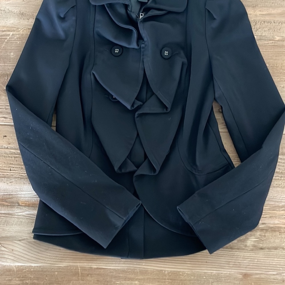 INC International Concepts Black Zip Blazer Size XS - Picture 2 of 7